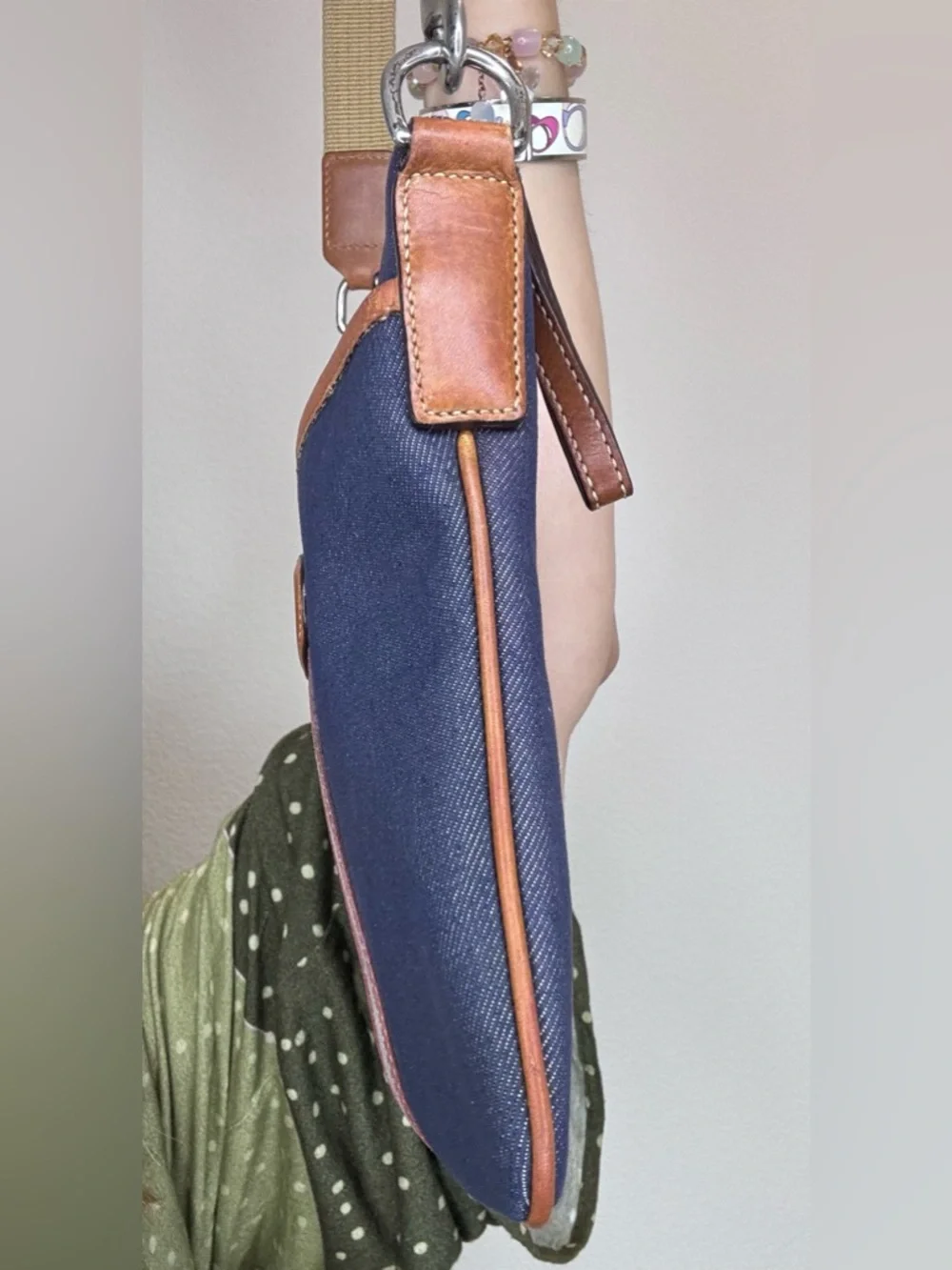 Coach Denim Suede Heritage Stripe bag Vintage 2003 with booklet - Picture 14 of 17